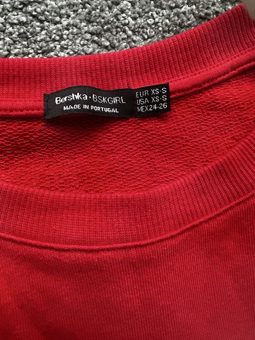 Czerwona tunika oversize xs/s bershka