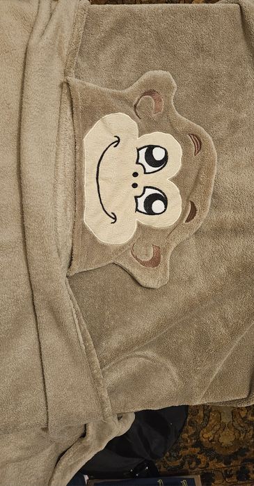 Kocyk małpka przebranie kostium peleryna kaptur rękawiczki