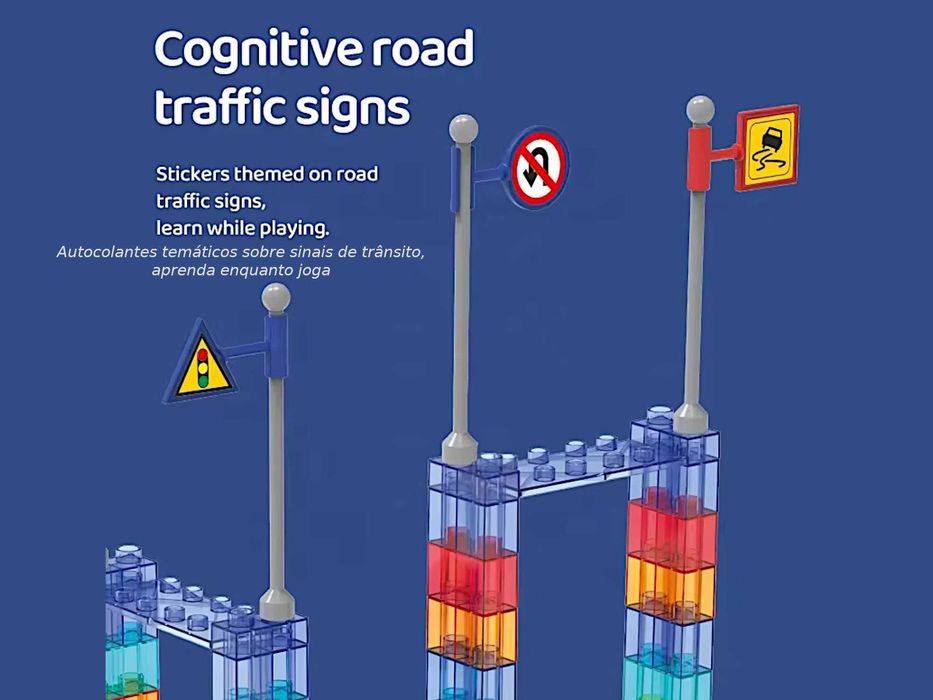 Brinquedos Magneticos conjunto 154 peças circuito de corrida (novo)