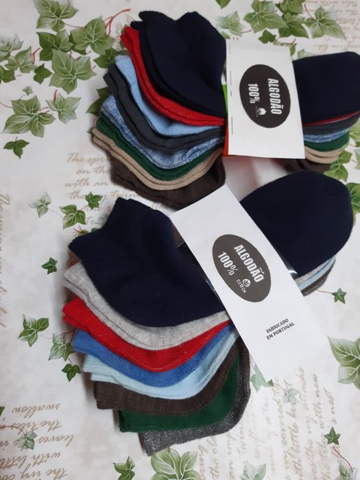 NOVAS! Meias, 16 pares em algodão 100%