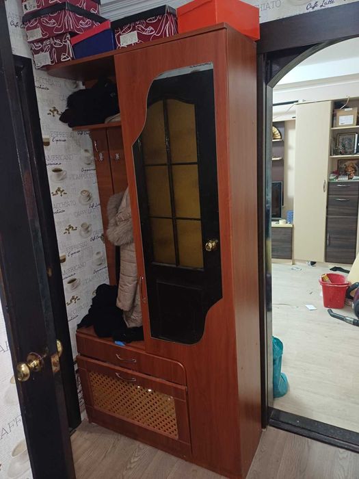 прихожка шка для одягу та взуття з дзеркалом