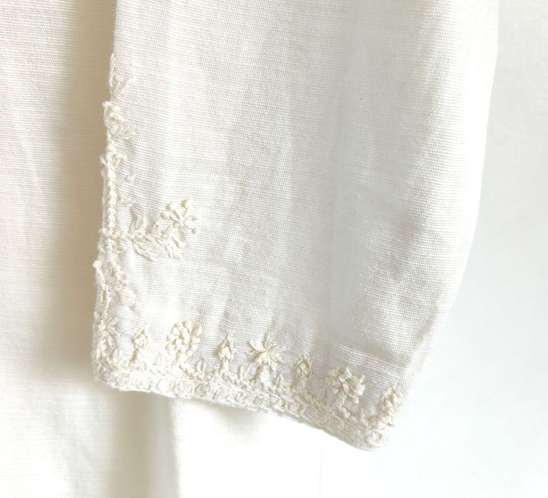Nowy biały komplet indyjski S 36 boho bohemian retro kameez salwar