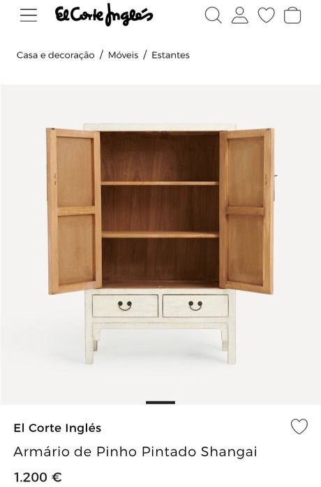 Armário/Estante Shangai madeira estilo balinesa El Corte Inglés