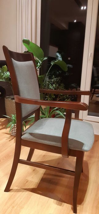 Krzesła z podłokietnikami – wygodne, stylowe, solidne – komplet 6szt.