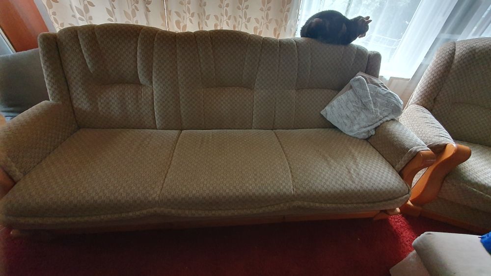 Kanapa rozkładana/Wersalka/tapczan plus dwa fotele