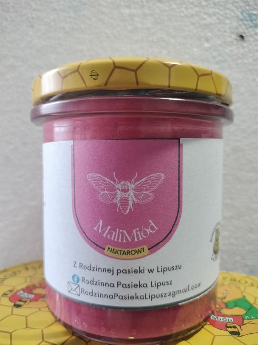 Miód z dodatkiem malin lub kakao