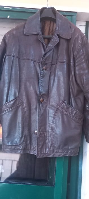 Parka em pele jenuina castanho