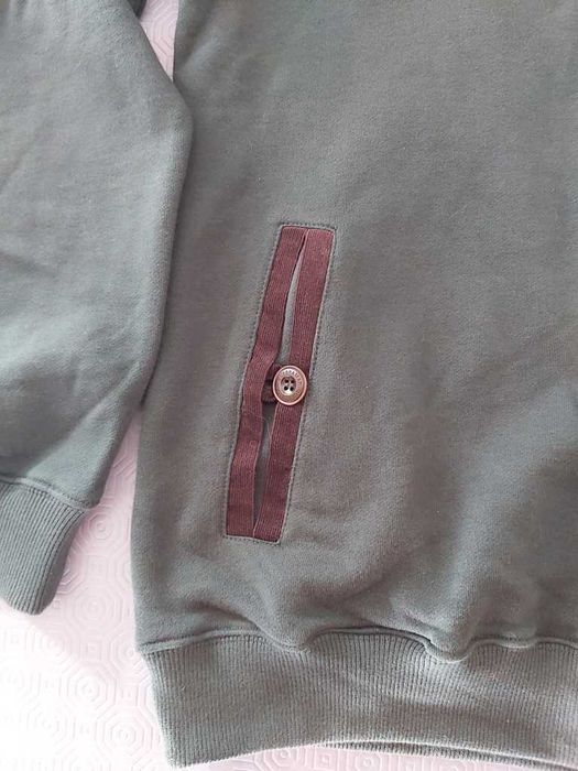 Sweatshirt tipo polo verde Quebramar