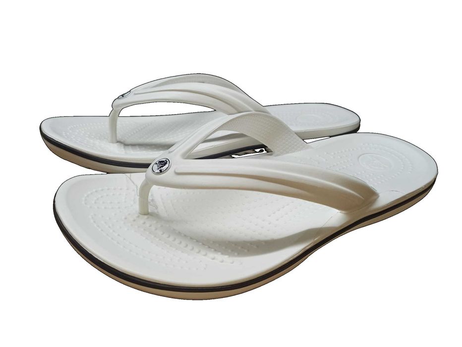 NOWE Klapki JAPONKI CROCS męskie damskie unisex na basen BIAŁE R 37/38