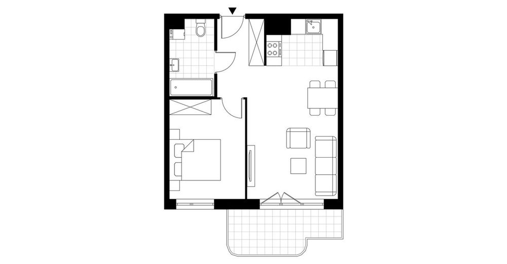2-pokojowe mieszkanie 43m2 + balkon