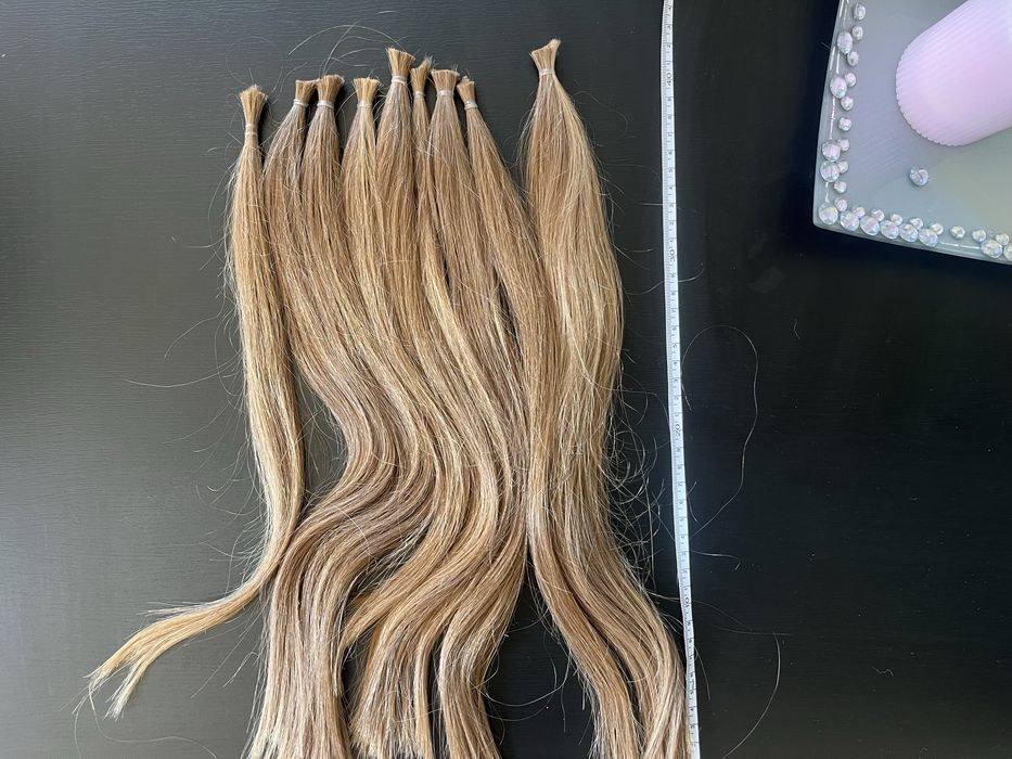 Naturalne niefarbowane włosy blond 40cm
