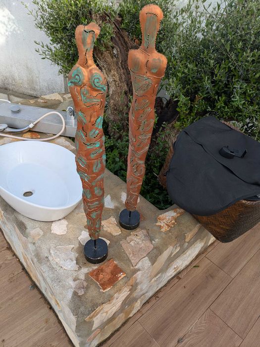 Estatuetas de cobre ornamentais
