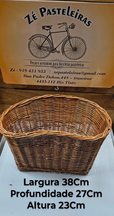 Cesto de verga e lancheira pic nic / bicicleta pasteleira /clássica