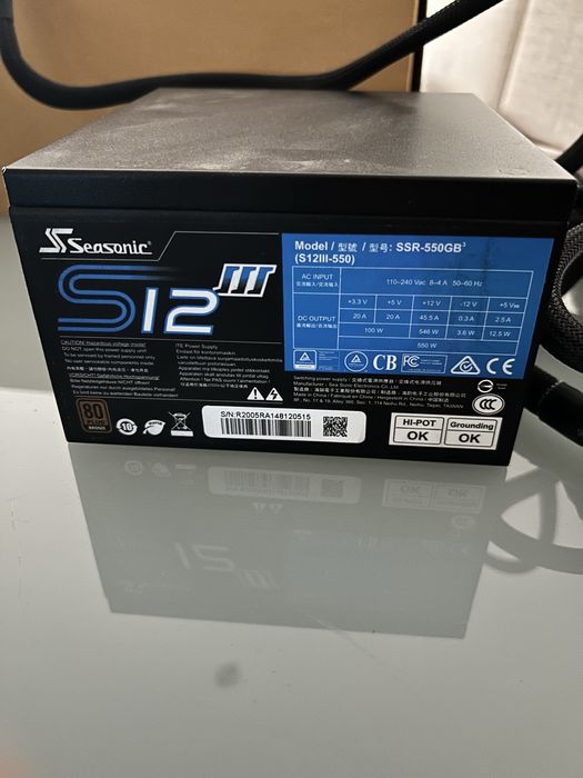 Fonte Seasonic 550W 80Plus Bronze Como Nova