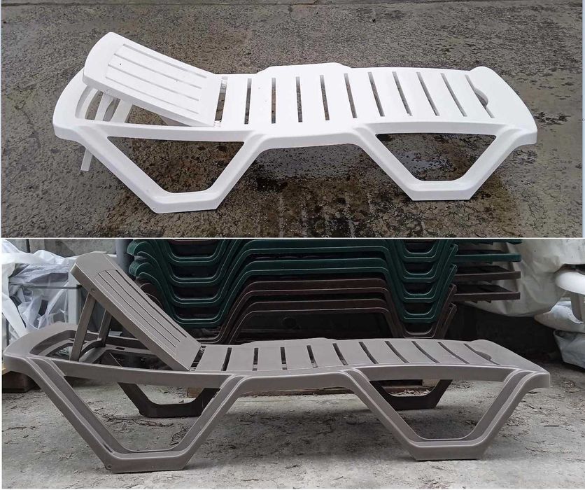 Шезлонги, лежаки, столики для шезлонгів: Білі і капучіно! Нові