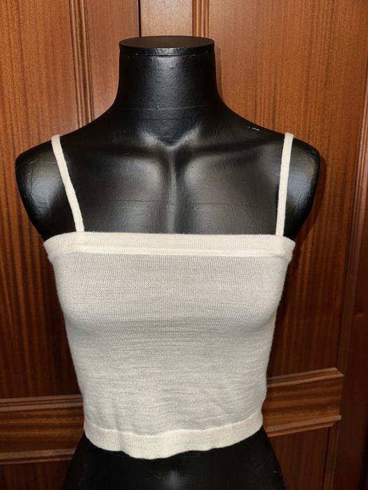 Conjunto top e casaco malha bege Nikkie novo XS