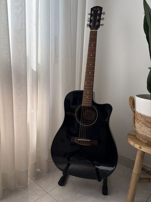 Guitarra Eletroacústica Fender CD-60CE Preta (Black)