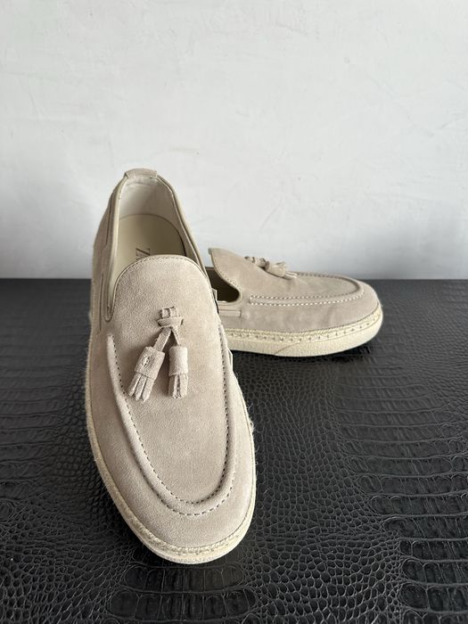 Замшеві та шкіряні чоловічі мокасини  Zara. Розмір 42