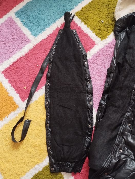 Пуховик для беременных, одяг для вагітних,куртка со вставкой,на флисе