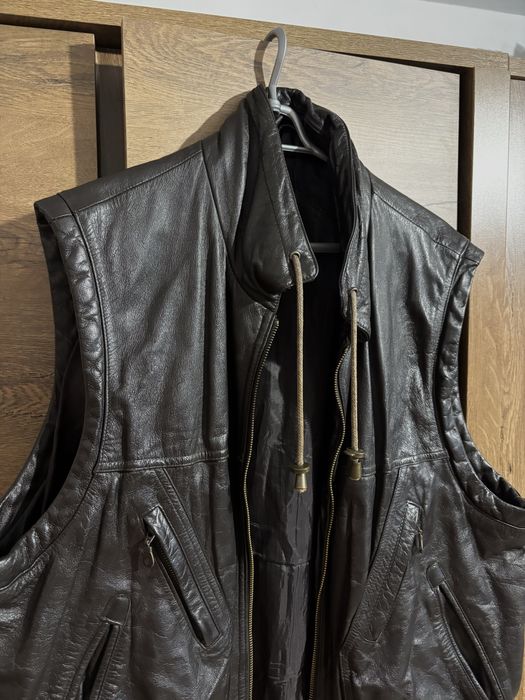 Świetna kamizelka skórzana Prince Leather 80s/90s Vintage!