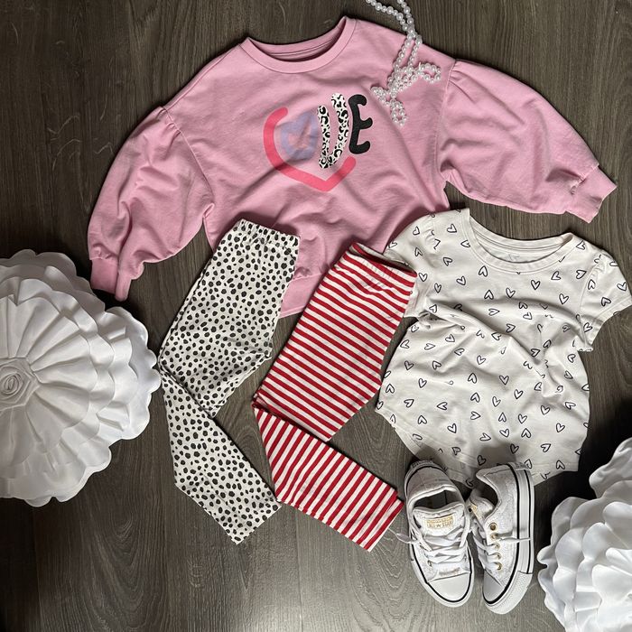 Комплекти одягу р. 104 см/4 р світшот футболка спідниця Disney Zara лосини