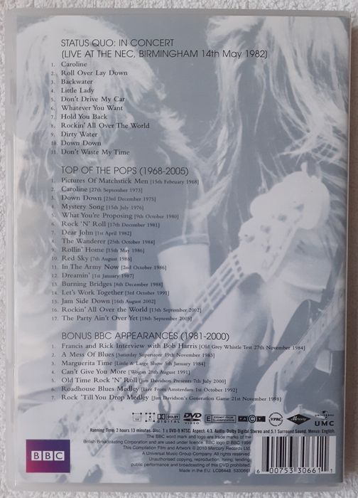 Status Quo – Live At The BBC (DVD, DVD-Video, NTSC)
