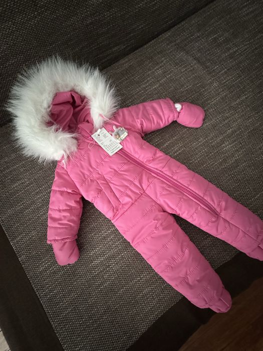 Зимовий комбінезон для дівчинки 62-68 розмір