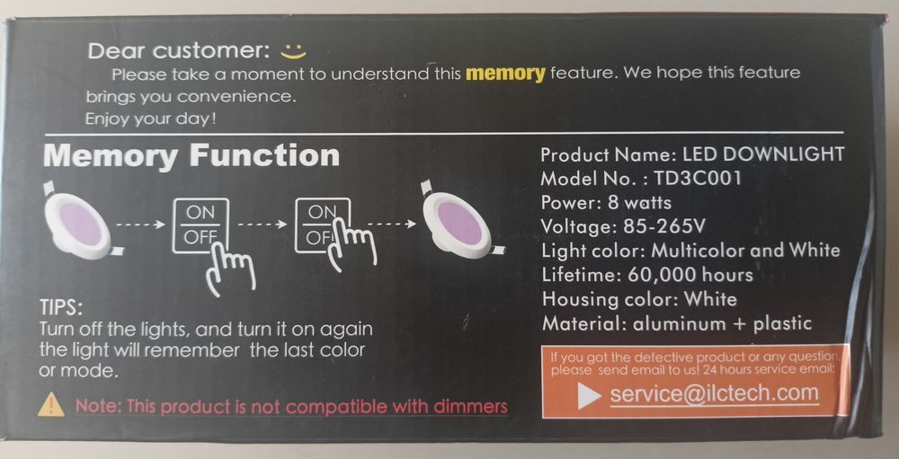 Lampy wpuszczane LED.