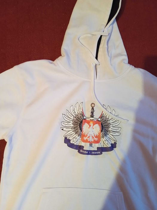 Bluza z kapturem biała patriotyczna