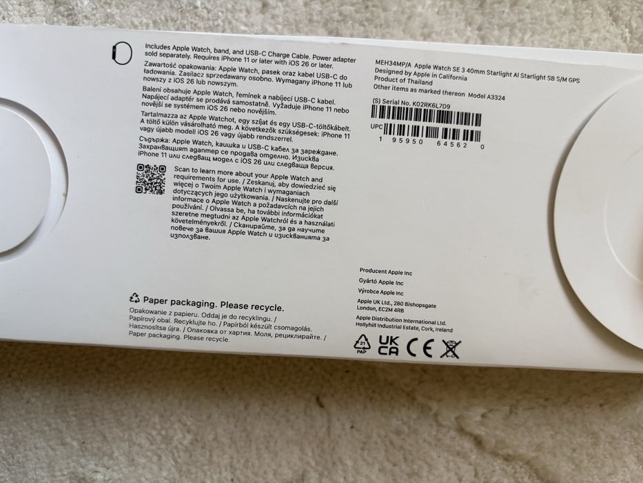 Apple watch SE  3 40 mm aluminum case