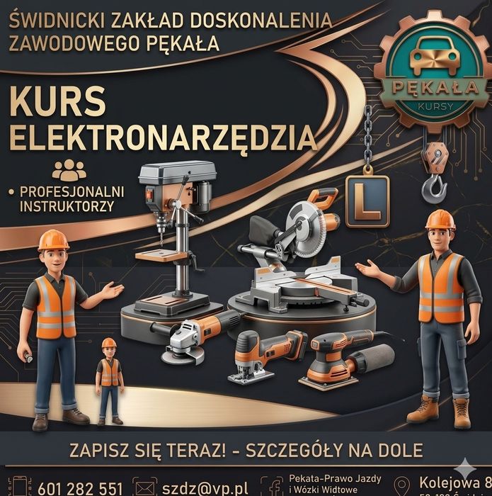Kurs ELEKTRONARZĘDZIA zapraszamy na szkolenia  zawodowe