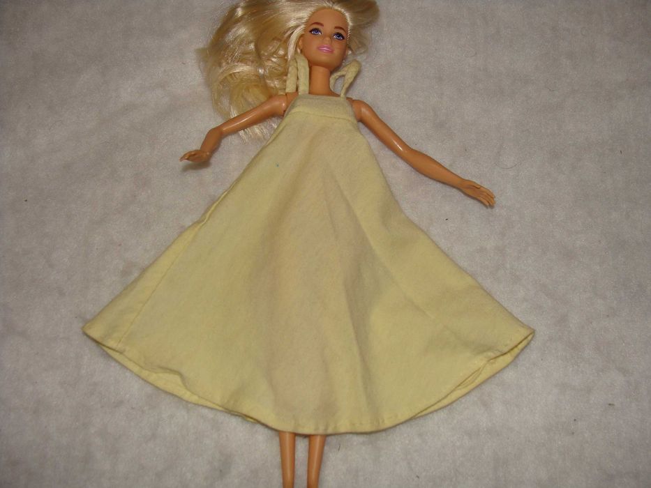 Saia/Vestido Amarelo para Boneca