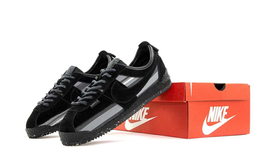 Чоловічі кросівки Nike Cortez x UNION "Black/Grey" Розміри 41-45