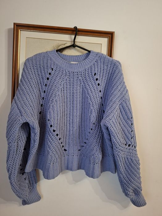 Sweterek pudelkowy roz.S H&M liliowy fiolet