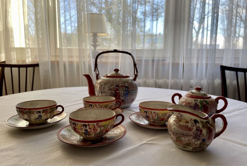 Zestaw serwis do herbaty z japońskiej porcelany