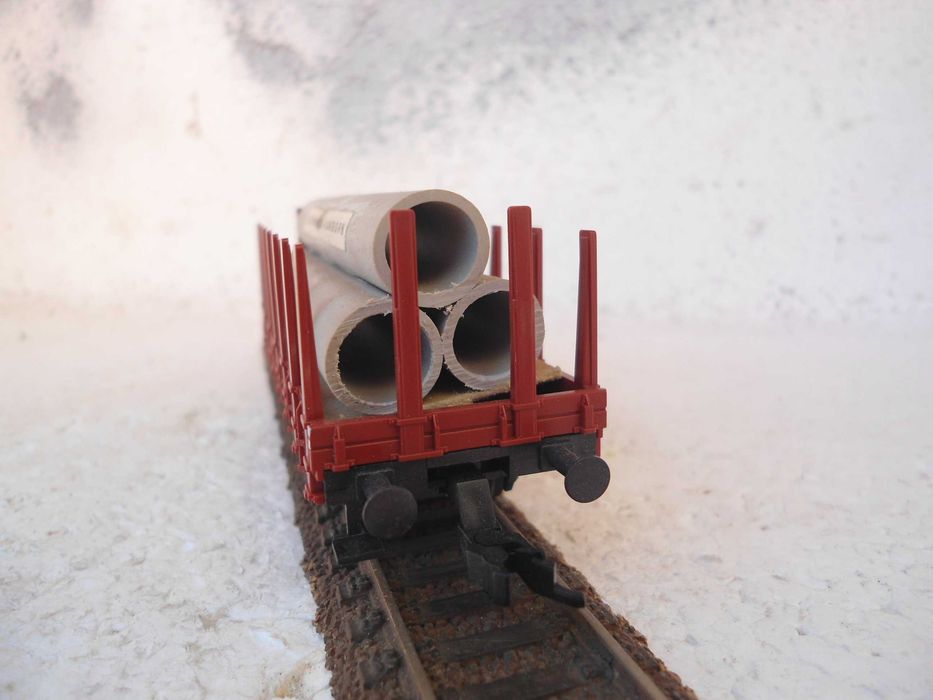 1:87 Fleischmann Carruagem mercadorias porta tubos comboio