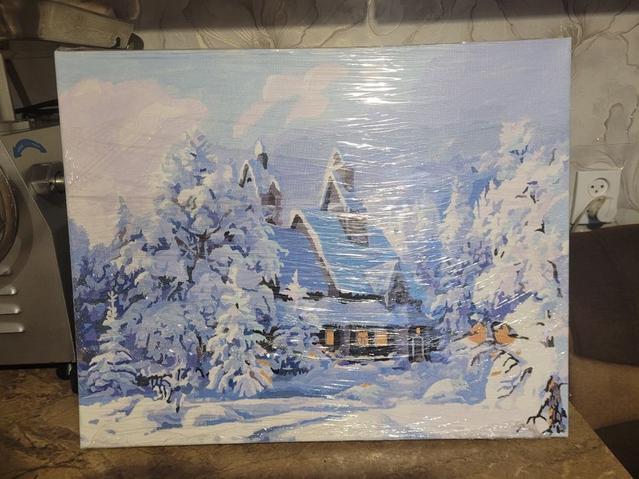 Картина зимній пейзаж розмір 30×40