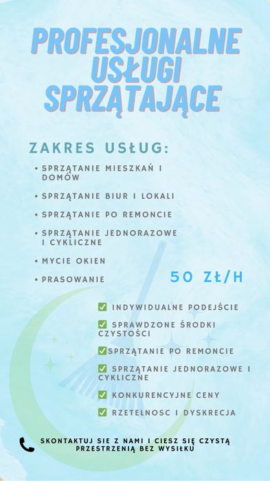 Sprzątanie biur i mieszkań