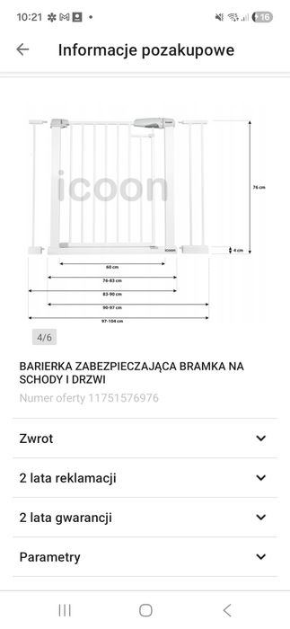 Barierka zabezpieczająca na schody
