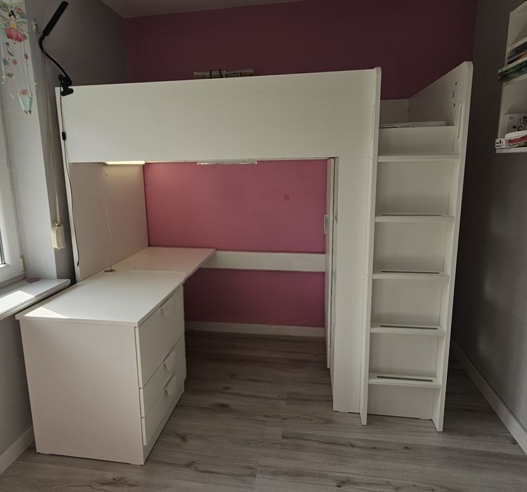 Sprzedam łóżko na antresoli Smastad Ikea