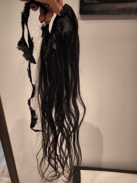 Włosy naturalne Virgin firmy Grzech hair na taśmie- 60 cm długość