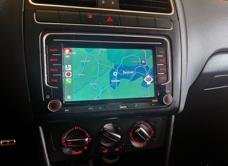 Radio Nawigacja Carplay 4/64Gb Vw,Golf,Passat,Seat,Skoda Kamera cofani