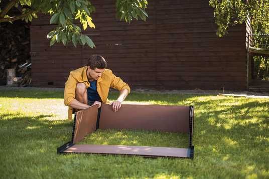 Огорожа для клумб та грядок "КЛЕН" кв. - коричневий