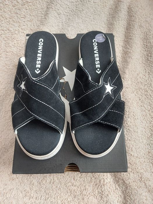 Converse klapki czarne, nowe, 40