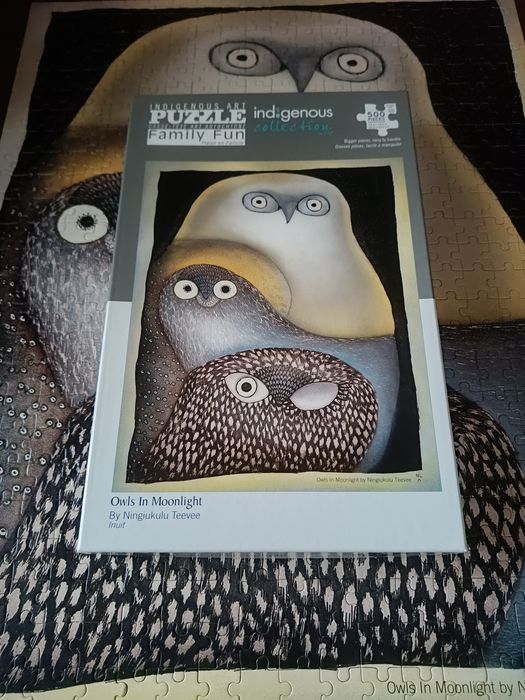 Puzzle 500 Trzy sowy