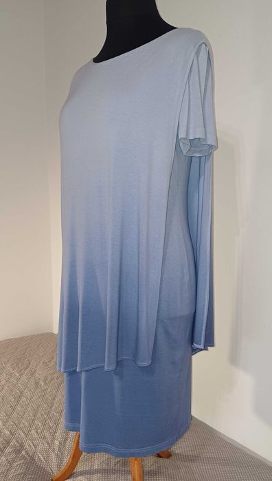 Sukienka ombre z pelerynką, polski producent, wymiary w opisie