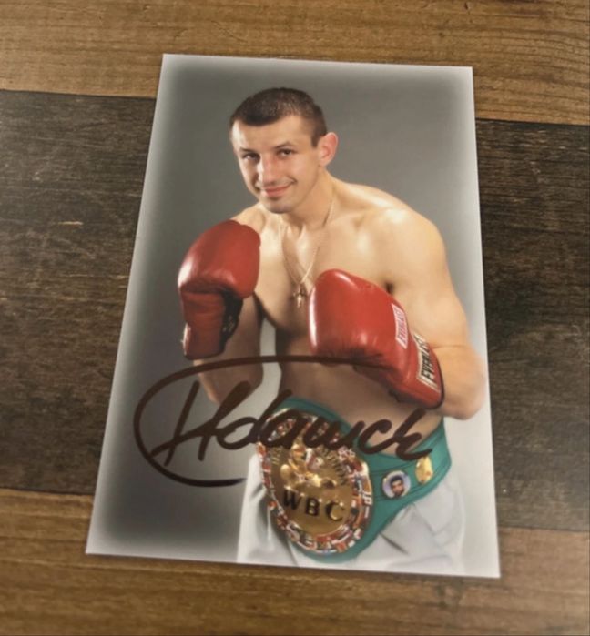 Zdjęcie kolekcjonerskie z autografem Tomasza Adamka - rok 2004