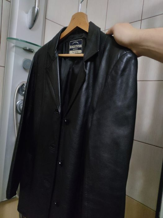 płaszcz kurtka L płaszczyk leather elegancki damski damska Burgos stat