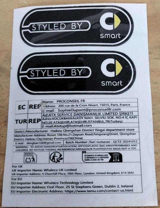 Autocolantes Smart Design 2 Unidades