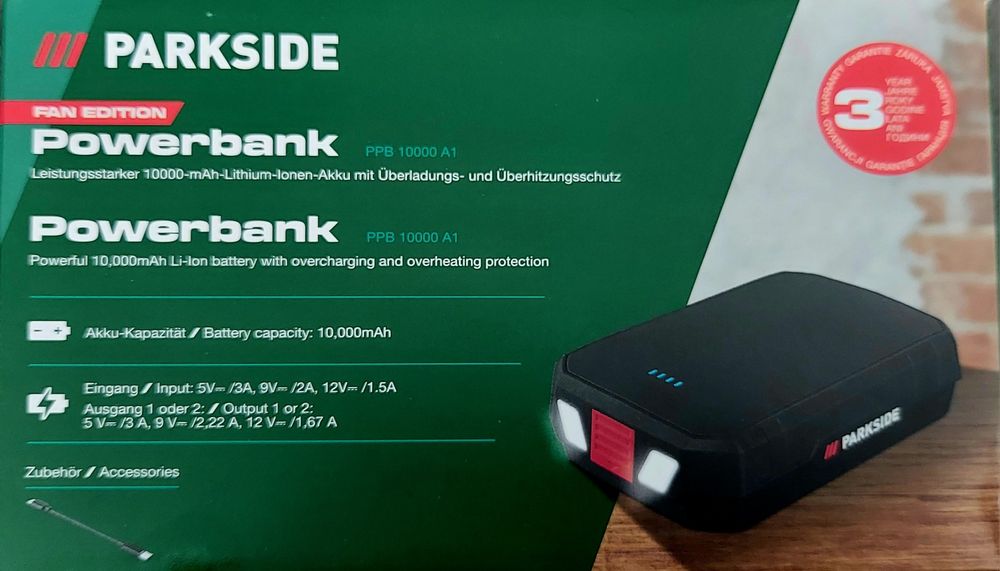 Nowy powerbank PARKSIDE z latarką